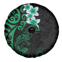 New Zealand Tuatara Plumeria Spare Tire Cover Maori Green Koru Tribal Tattoo LT01 - Polynesian Pride