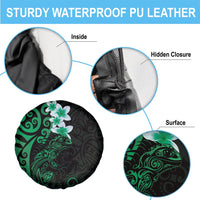 New Zealand Tuatara Plumeria Spare Tire Cover Maori Green Koru Tribal Tattoo LT01 - Polynesian Pride