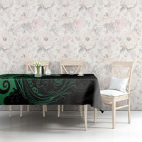 New Zealand Tuatara Plumeria Tablecloth Maori Green Koru Tribal Tattoo LT01 - Polynesian Pride