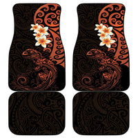 New Zealand Tuatara Plumeria Car Mats Maori Orange Koru Tribal Tattoo LT01 - Polynesian Pride