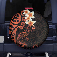New Zealand Tuatara Plumeria Spare Tire Cover Maori Orange Koru Tribal Tattoo LT01 - Polynesian Pride