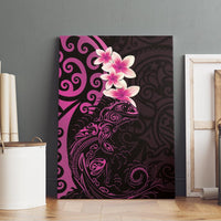 New Zealand Tuatara Plumeria Canvas Wall Art Maori Pink Koru Tribal Tattoo LT01 - Polynesian Pride