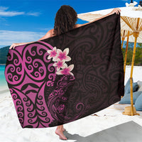 New Zealand Tuatara Plumeria Sarong Maori Pink Koru Tribal Tattoo LT01 One Size 44 x 66 inches Pink - Polynesian Pride