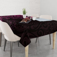 New Zealand Tuatara Plumeria Tablecloth Maori Pink Koru Tribal Tattoo LT01 - Polynesian Pride