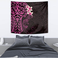 New Zealand Tuatara Plumeria Tapestry Maori Pink Koru Tribal Tattoo LT01 - Polynesian Pride
