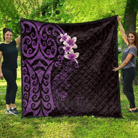 New Zealand Tuatara Plumeria Quilt Maori Purple Koru Tribal Tattoo LT01 - Polynesian Pride