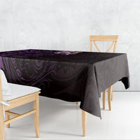 New Zealand Tuatara Plumeria Tablecloth Maori Purple Koru Tribal Tattoo LT01 - Polynesian Pride