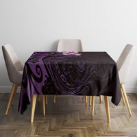 New Zealand Tuatara Plumeria Tablecloth Maori Purple Koru Tribal Tattoo LT01 - Polynesian Pride