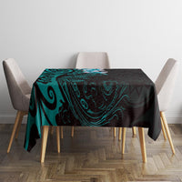 New Zealand Tuatara Plumeria Tablecloth Maori Teal Koru Tribal Tattoo LT01 - Polynesian Pride