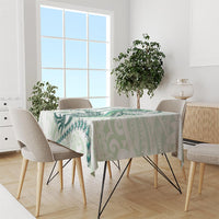 Green Maori Tuatara Tablecloth Luxury Pastel Pattern