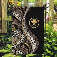 Hawaii Pineapple Brown Tribal Pattern Garden Flag - Polynesian Pride