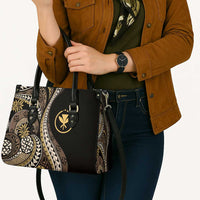 Hawaii Pineapple Brown Tribal Pattern Leather Bag - Polynesian Pride