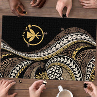 Hawaii Pineapple Brown Tribal Pattern Puzzle - Polynesian Pride