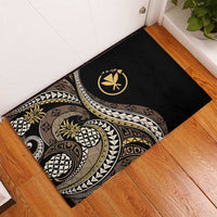 Hawaii Pineapple Brown Tribal Pattern Rubber Doormat - Polynesian Pride