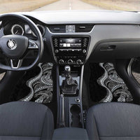 Hawaii Pineapple Gray Scale Tribal Pattern Car Mats - Polynesian Pride
