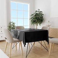Hawaii Pineapple Gray Scale Tribal Pattern Tablecloth - Polynesian Pride