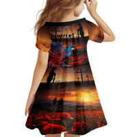 New Zealand Tui Bird Soldier ANZAC Family Matching Off Shoulder Maxi Dress and Hawaiian Shirt Lest We Forget LT03 - Polynesian Pride