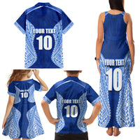 Custom Manu Samoa Rugby Family Matching Tank Maxi Dress and Hawaiian Shirt Polynesian Tattoo LT03 - Polynesian Pride