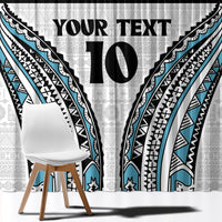 Custom Flying Fijians Rugby Window Curtain Tapa Tribal Cloth