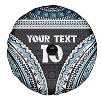 Custom Flying Fijians Rugby Spare Tire Cover Tapa Tribal Cloth Black Color LT03 - Polynesian Pride