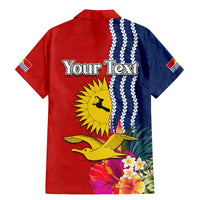 Personalised Kiribati Independence Day Family Matching Mermaid Dress and Hawaiian Shirt Kiribati Map With Flag Color LT03 - Polynesian Pride