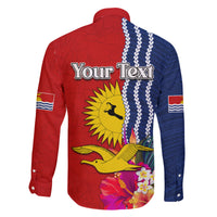 Personalised Kiribati Independence Day Family Matching Summer Maxi Dress and Hawaiian Shirt Kiribati Map With Flag Color LT03 - Polynesian Pride