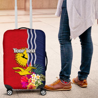 Personalised Kiribati Independence Day Luggage Cover Kiribati Map With Flag Color