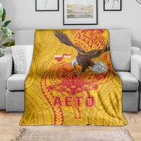 American Samoa Fautasi Race Blanket Aeto Pago Pago with Eagle Samoan Tribal Patterns