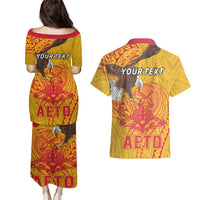 Personalized American Samoa Fautasi Race Couples Matching Puletasi and Hawaiian Shirt Aeto Pago Pago with Eagle Samoan Tribal Patterns