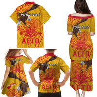 Personalized American Samoa Fautasi Race Family Matching Puletasi and Hawaiian Shirt Aeto Pago Pago with Eagle Samoan Tribal Patterns LT03 - Polynesian Pride