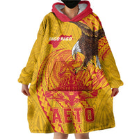 Personalized American Samoa Fautasi Race Wearable Blanket Hoodie Aeto Pago Pago with Eagle Samoan Tribal Patterns