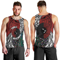 Tonga and New Zealand Together Men Tank Top Tongan Kupesi Ngatu Tattoo and Maori Paua Shell Pattern LT03 - Polynesian Pride