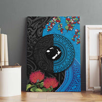 Fiji and New Zealand Together Canvas Wall Art Tapa Maori Tattoo mix Tagimoucia and Pohutukawa LT03 - Polynesian Pride