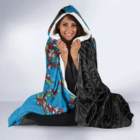 Fiji and New Zealand Together Hooded Blanket Tapa Maori Tattoo mix Tagimoucia and Pohutukawa LT03 - Polynesian Pride