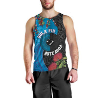 Fiji and New Zealand Together Men Tank Top Tapa Maori Tattoo mix Tagimoucia and Pohutukawa LT03 - Polynesian Pride