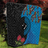 Fiji and New Zealand Together Quilt Tapa Maori Tattoo mix Tagimoucia and Pohutukawa LT03 - Polynesian Pride