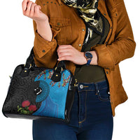 Fiji and New Zealand Together Shoulder Handbag Tapa Maori Tattoo mix Tagimoucia and Pohutukawa LT03 - Polynesian Pride