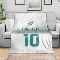 Custom New Zealand Football Blanket Go All Silver Ferns - Towards World Cup 2026 LT03 - Polynesian Pride