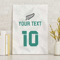 Custom New Zealand Football Canvas Wall Art Go All Silver Ferns - Towards World Cup 2026 LT03 Without Frame White - Polynesian Pride