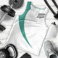 Custom New Zealand Football Men Tank Top Go All Silver Ferns - Towards World Cup 2026 LT03 - Polynesian Pride