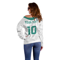 Custom New Zealand Football Off Shoulder Sweater Go All Silver Ferns - Towards World Cup 2026 LT03 - Polynesian Pride
