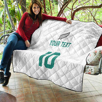Custom New Zealand Football Quilt Go All Silver Ferns - Towards World Cup 2026 LT03 - Polynesian Pride