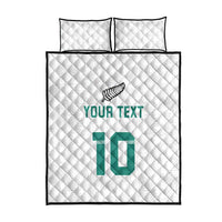 Custom New Zealand Football Quilt Bed Set Go All Silver Ferns - Towards World Cup 2026 LT03 - Polynesian Pride