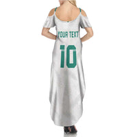 Custom New Zealand Football Summer Maxi Dress Go All Silver Ferns - Towards World Cup 2026 LT03 - Polynesian Pride
