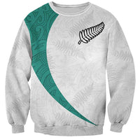 Custom New Zealand Football Sweatshirt Go All Silver Ferns - Towards World Cup 2026 LT03 Unisex White - Polynesian Pride