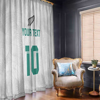 Custom New Zealand Football Window Curtain Go All Silver Ferns - Towards World Cup 2026 LT03 - Polynesian Pride