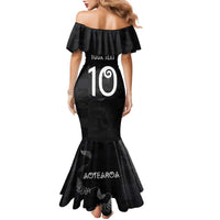 Custom New Zealand Rugby Family Matching Mermaid Dress and Hawaiian Shirt All Silver Ferns Blacks LT03 - Polynesian Pride