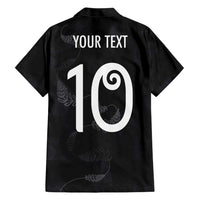 Custom New Zealand Rugby Family Matching Short Sleeve Bodycon Dress and Hawaiian Shirt All Silver Ferns Blacks LT03 - Polynesian Pride