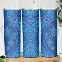 Hawaiian Turtles and Polynesian Art Tattoo Skinny Tumbler Ocean Abyss LT03 - Polynesian Pride