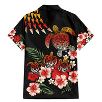 Hawaiian Hibiscus Turtle and Tropical Flower Family Matching Mermaid Dress and Hawaiian Shirt Dynamic Vibe LT03 - Polynesian Pride